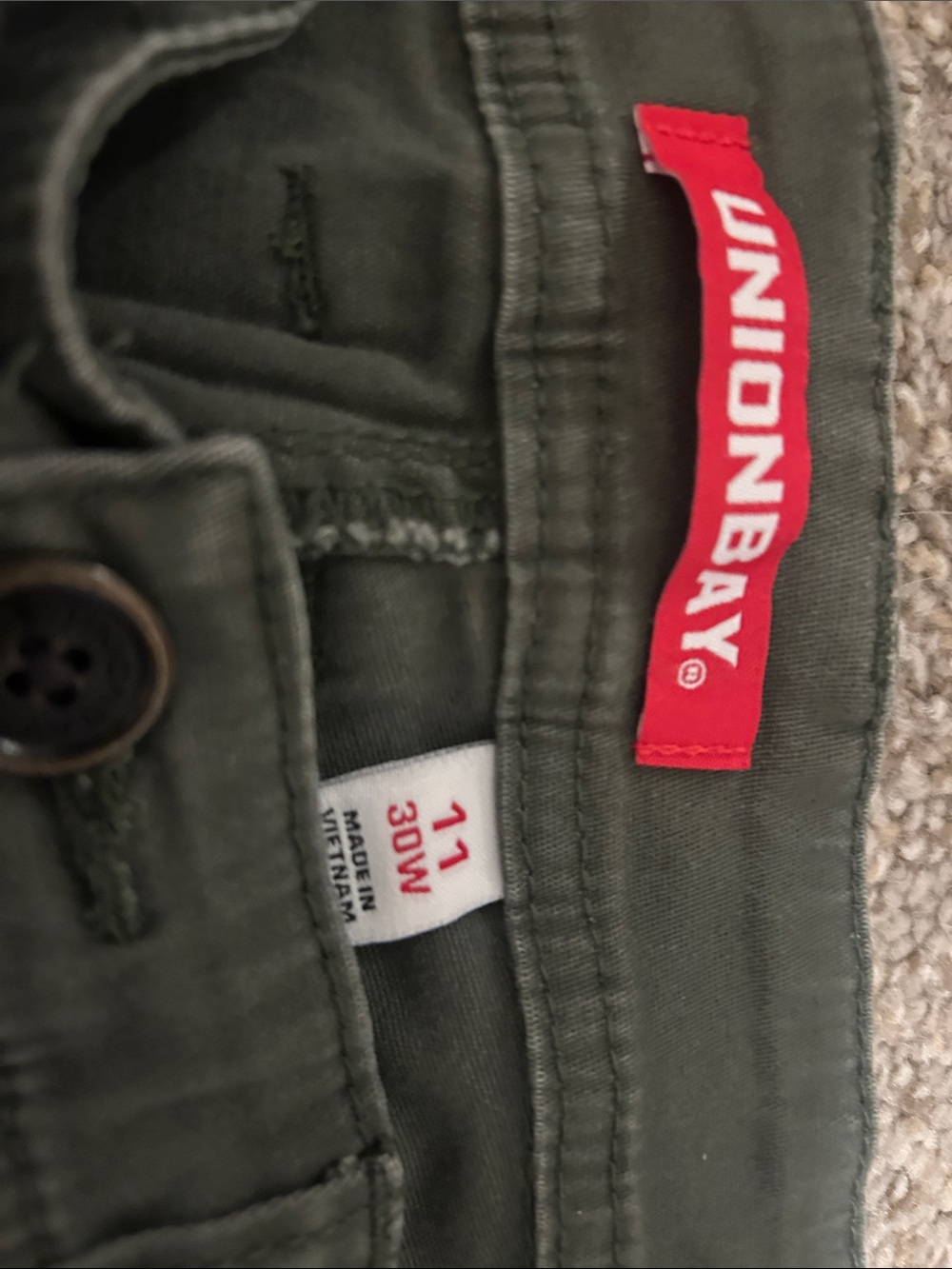 Woman's Utility Cargo Pants in Olive Green - Slim Tapered - Picture 2 of 7